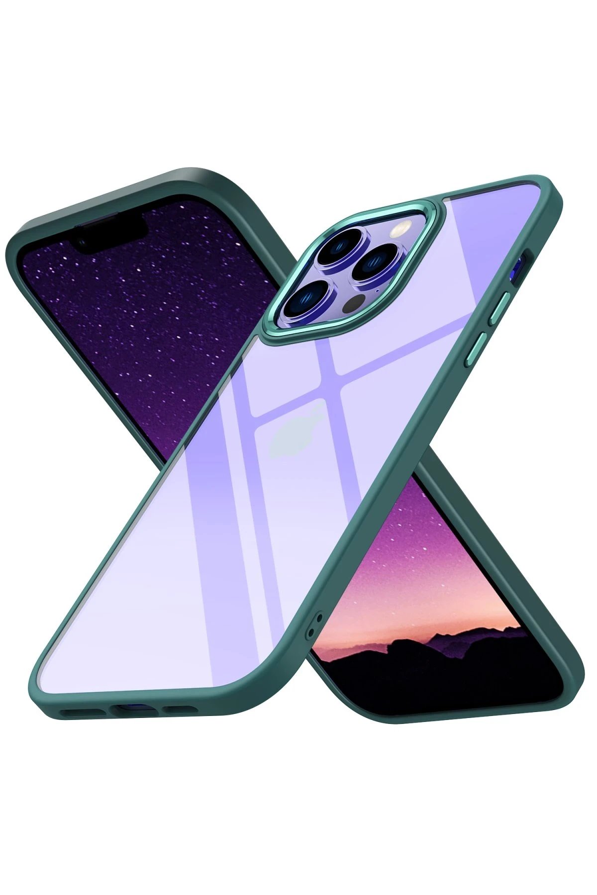 Newface iPhone 14 Pro Max Kılıf Power Silikon - Koyu Yeşil