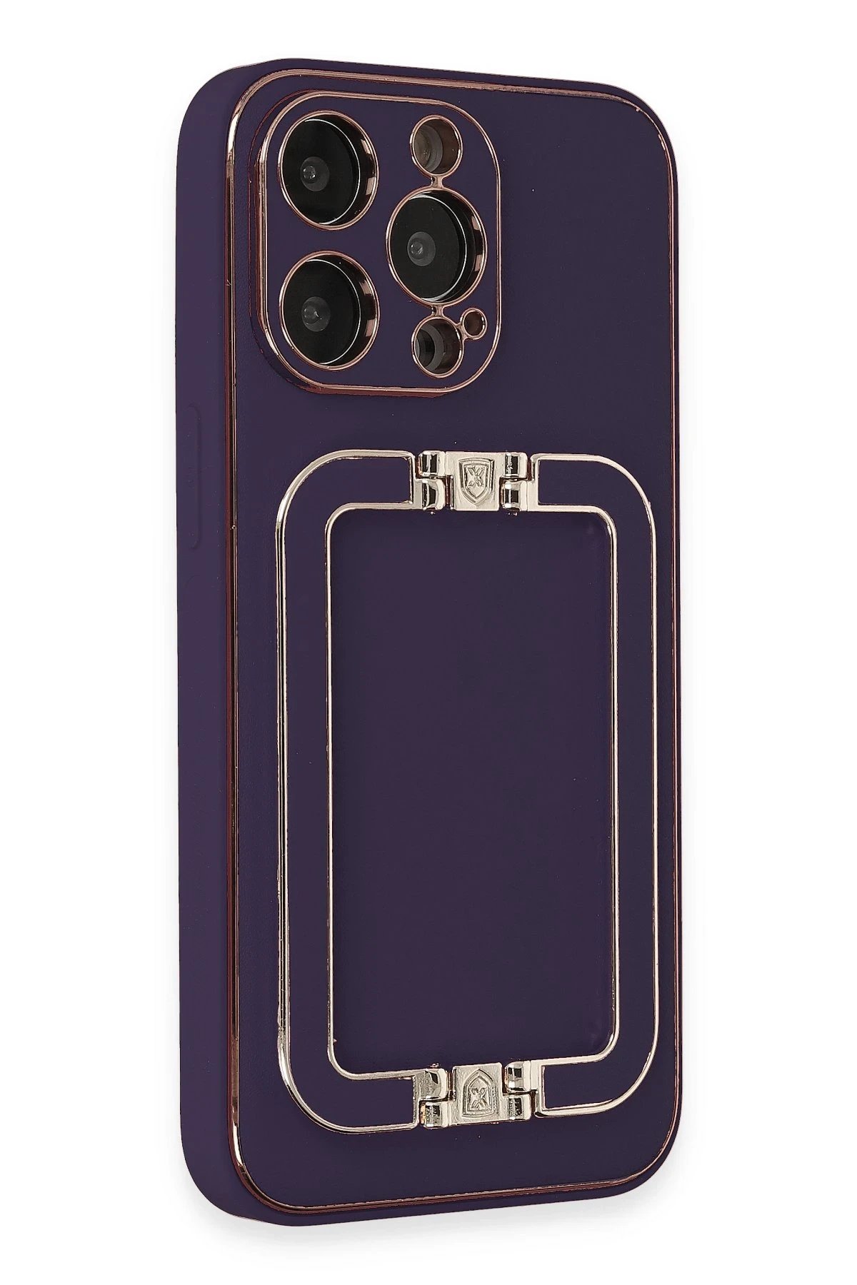 Newface iPhone 14 Pro Max Kılıf Coco Elit Kapak - Derin Mor