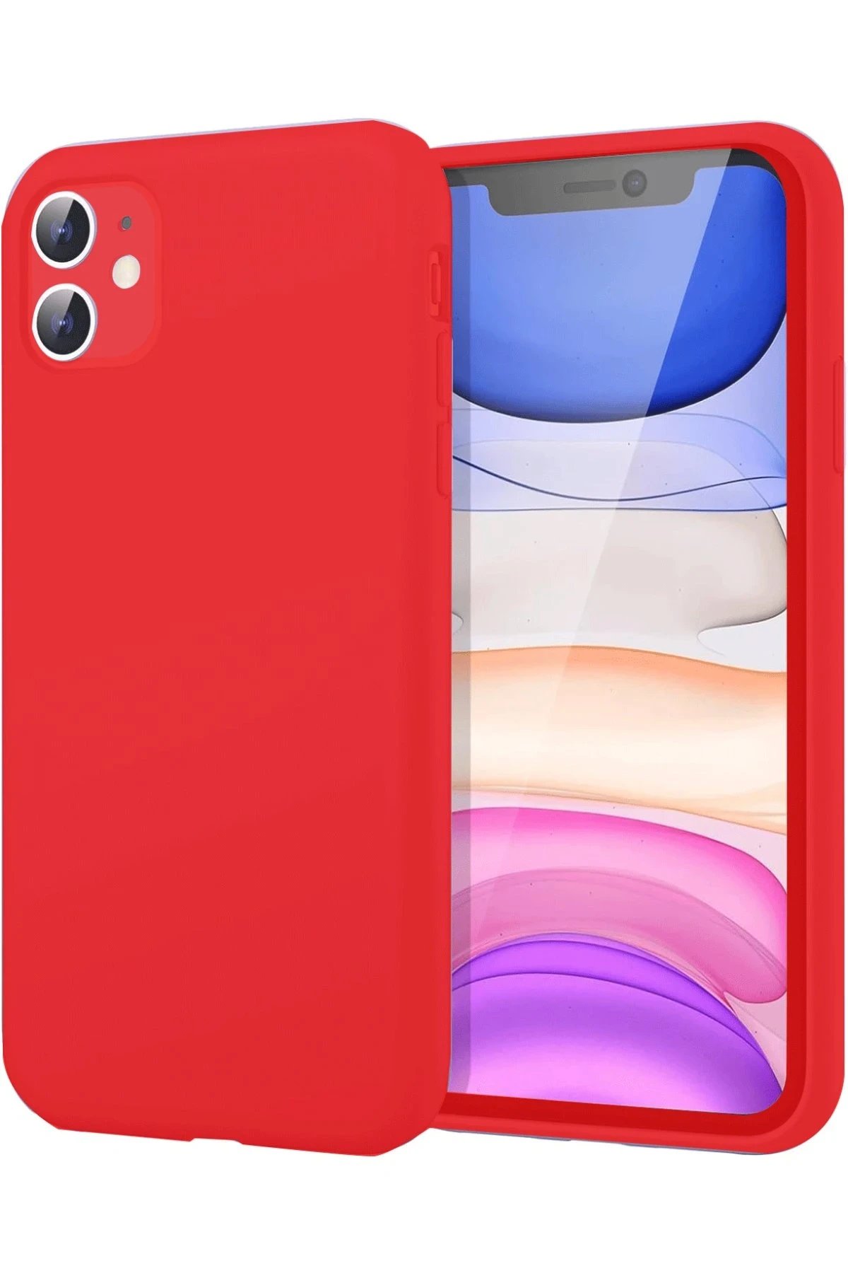 Newface iPhone 11 Kılıf First Silikon - Kırmızı