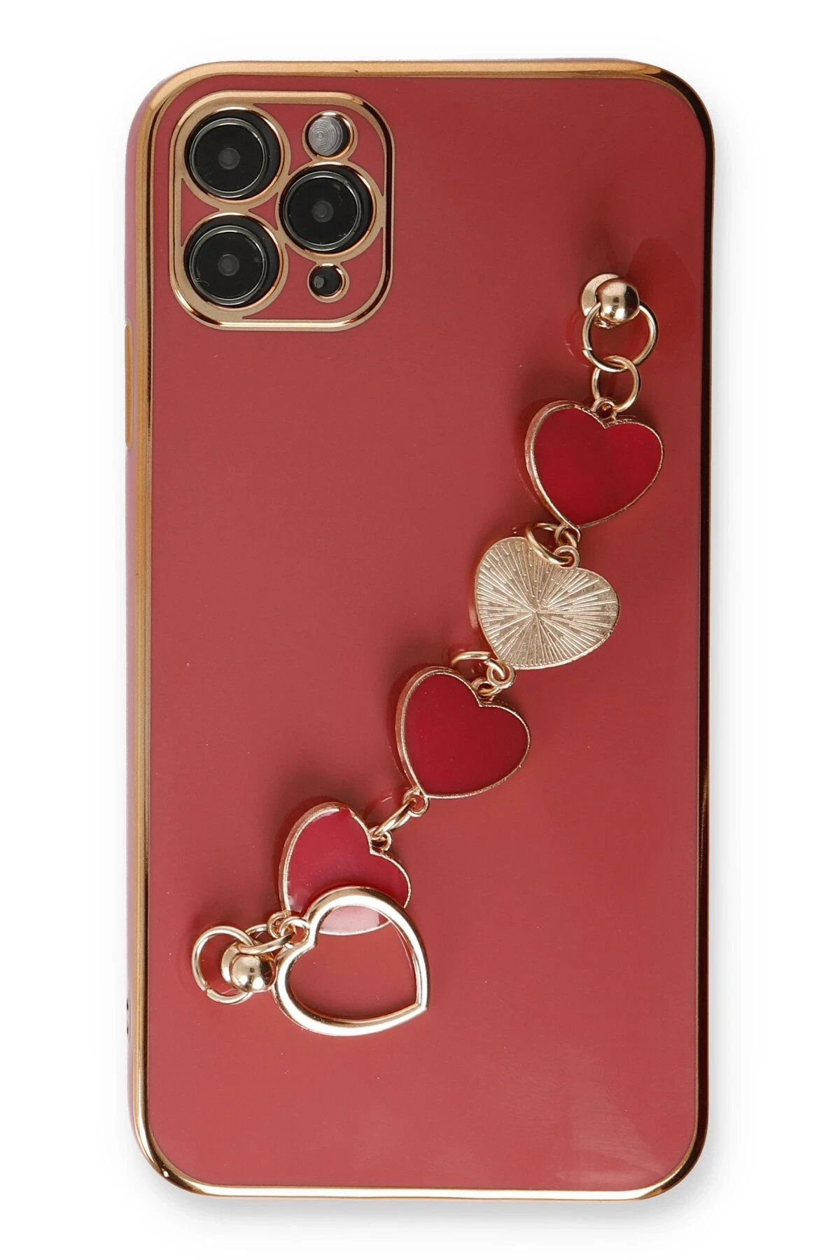 Newface iPhone 11 Pro Max Kılıf Esila Silikon - Kırmızı