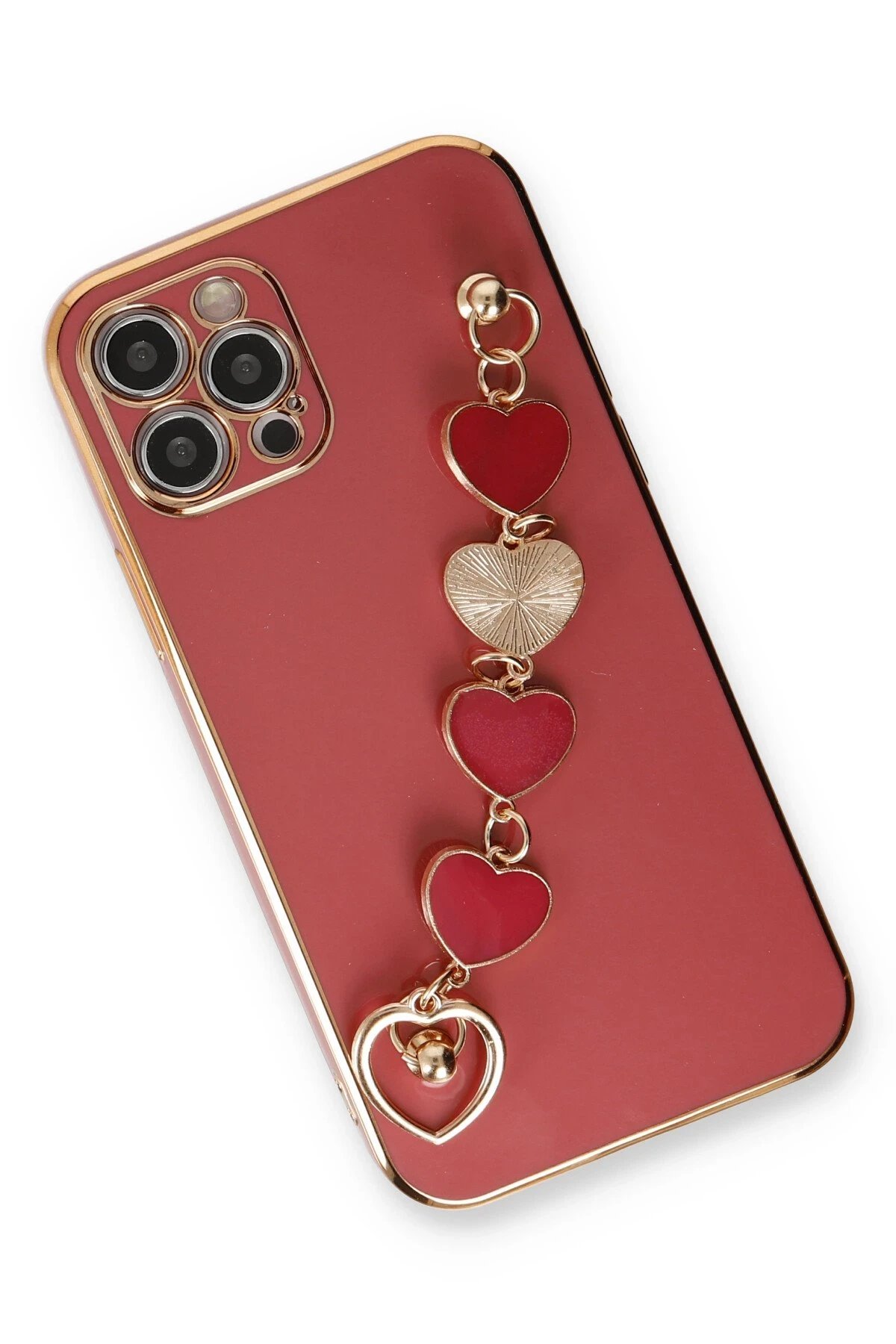 Newface iPhone 12 Pro Kılıf Esila Silikon - Kırmızı