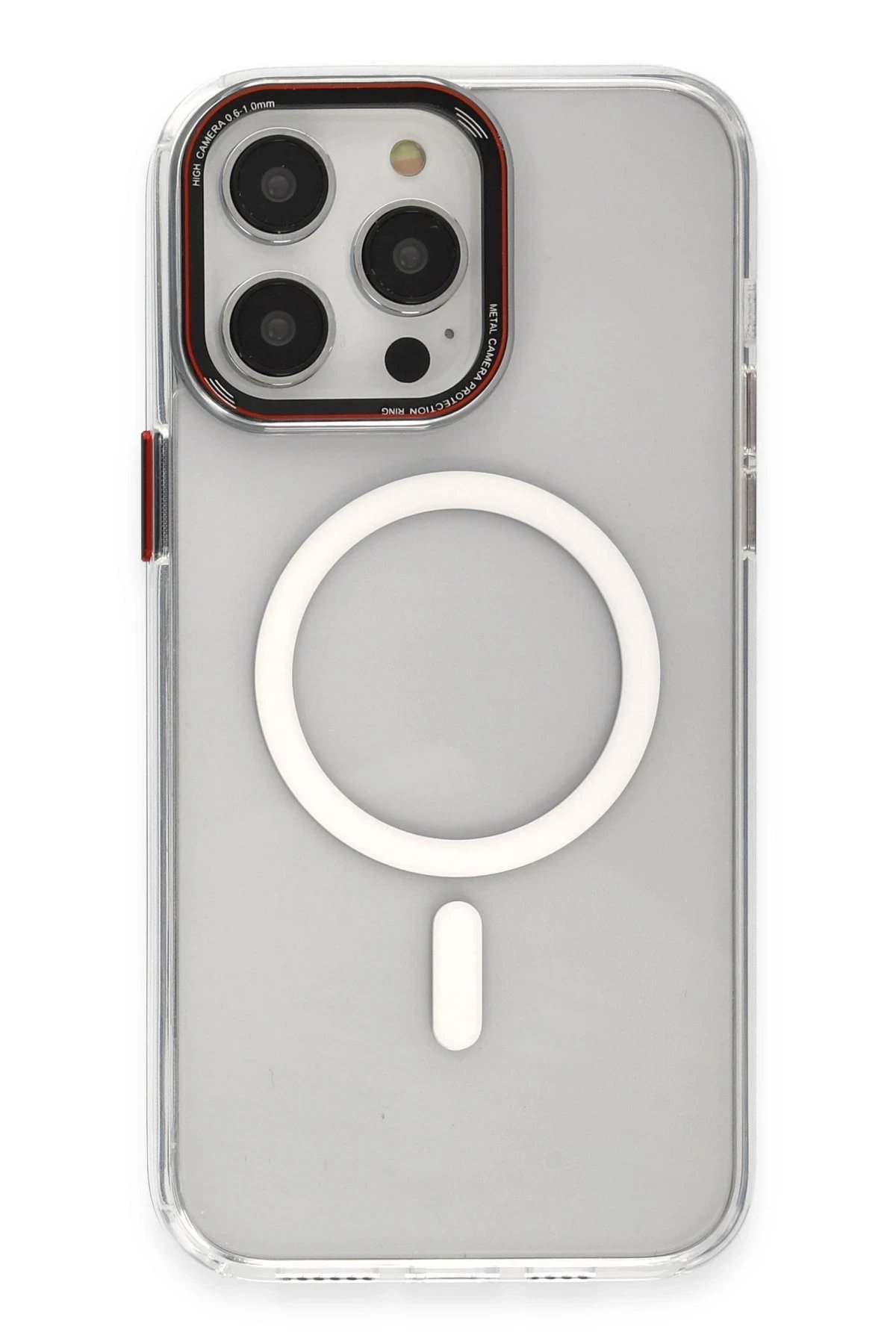 Newface iPhone 14 Pro Kılıf Dinamik Magneticsafe Silikon - Şeffaf