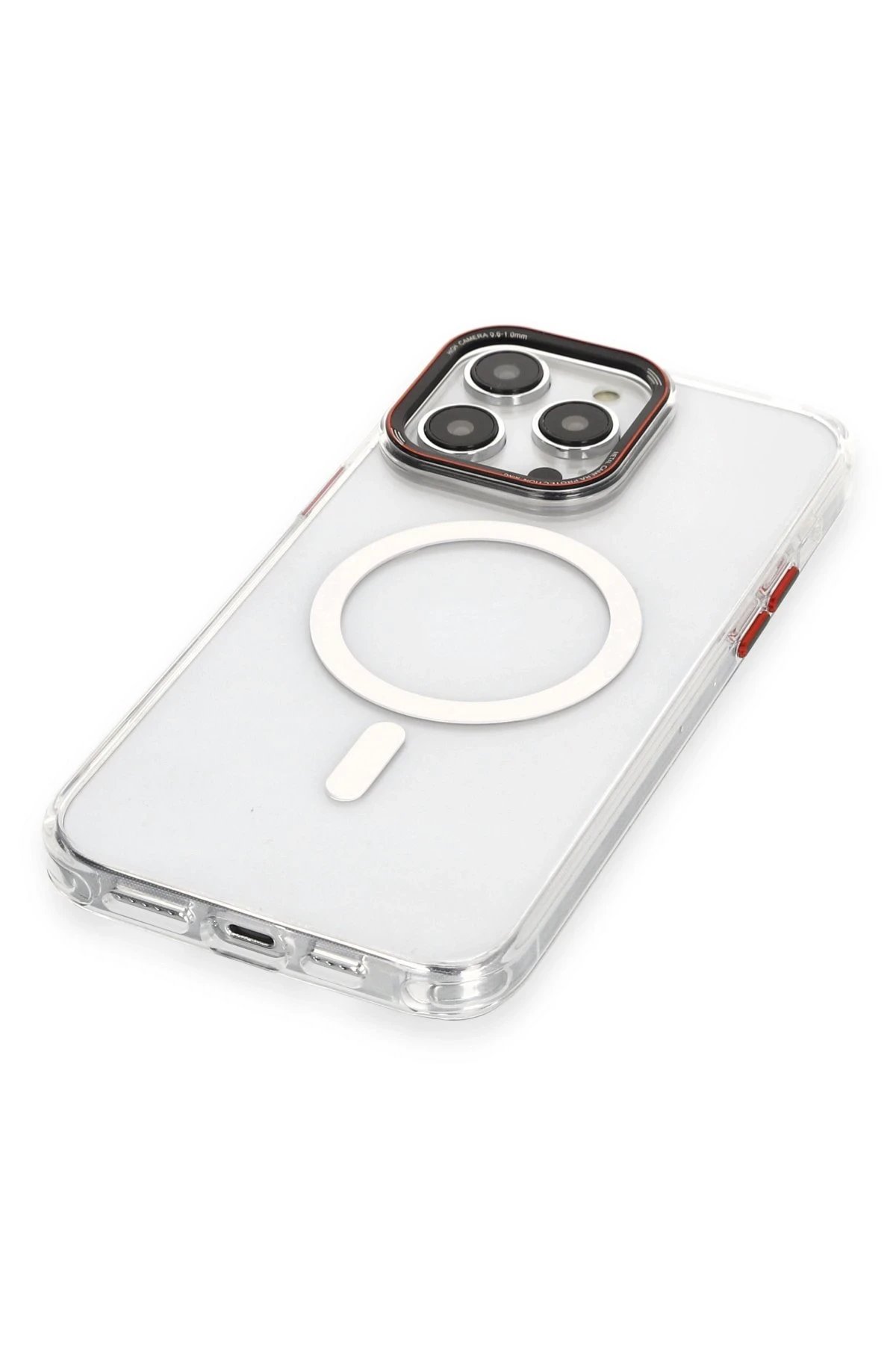 Newface iPhone 14 Pro Kılıf Dinamik Magneticsafe Silikon - Şeffaf