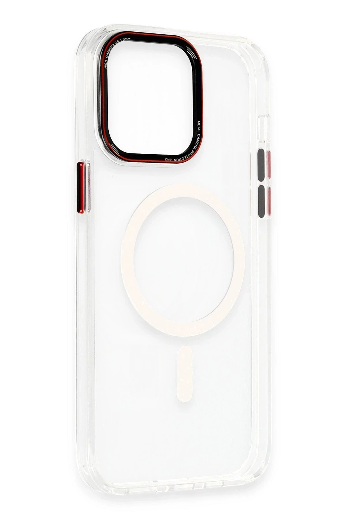 Newface iPhone 14 Pro Kılıf Dinamik Magneticsafe Silikon - Şeffaf