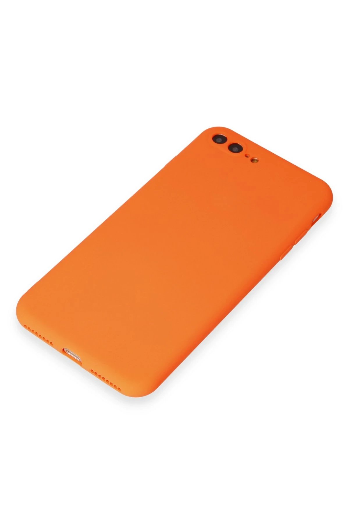 Newface iPhone 7 Plus Kılıf First Silikon - Turuncu