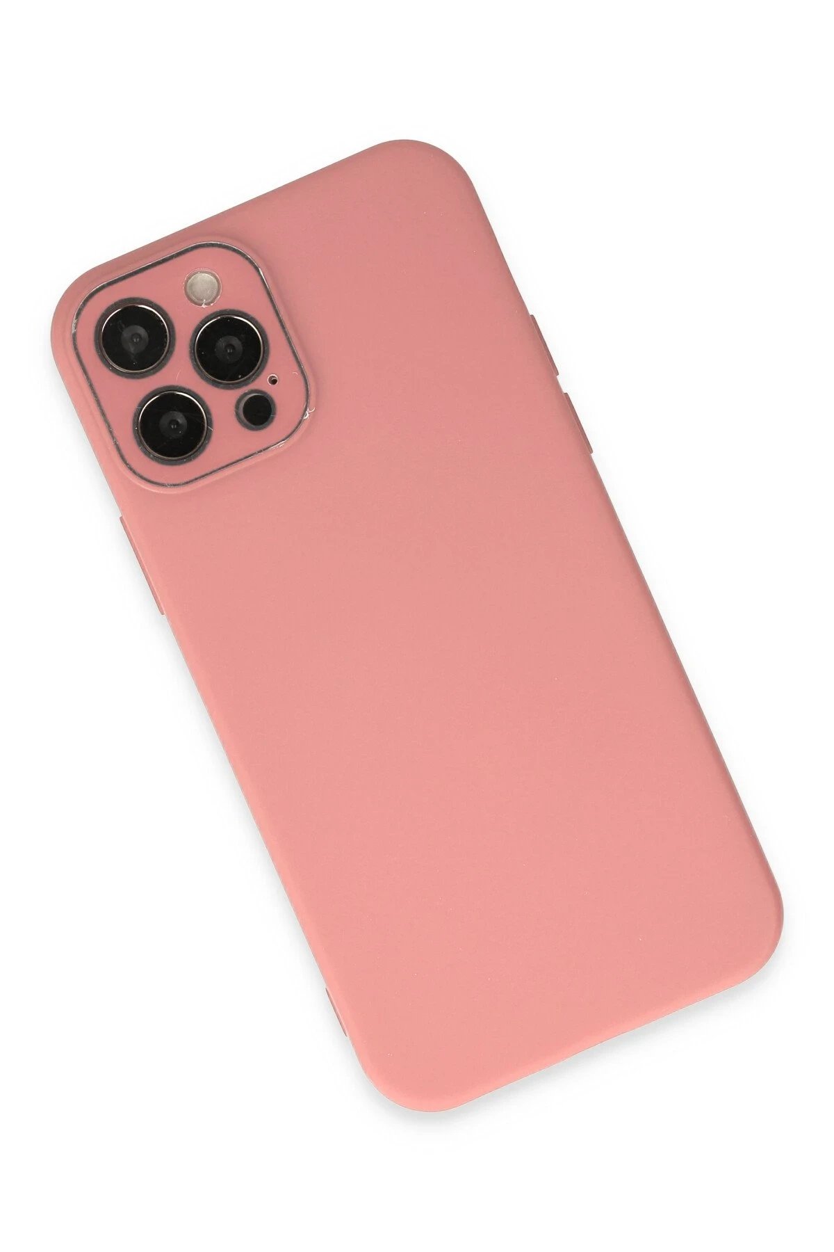 Newface iPhone 12 Pro Kılıf Lansman Glass Kapak - Pembe