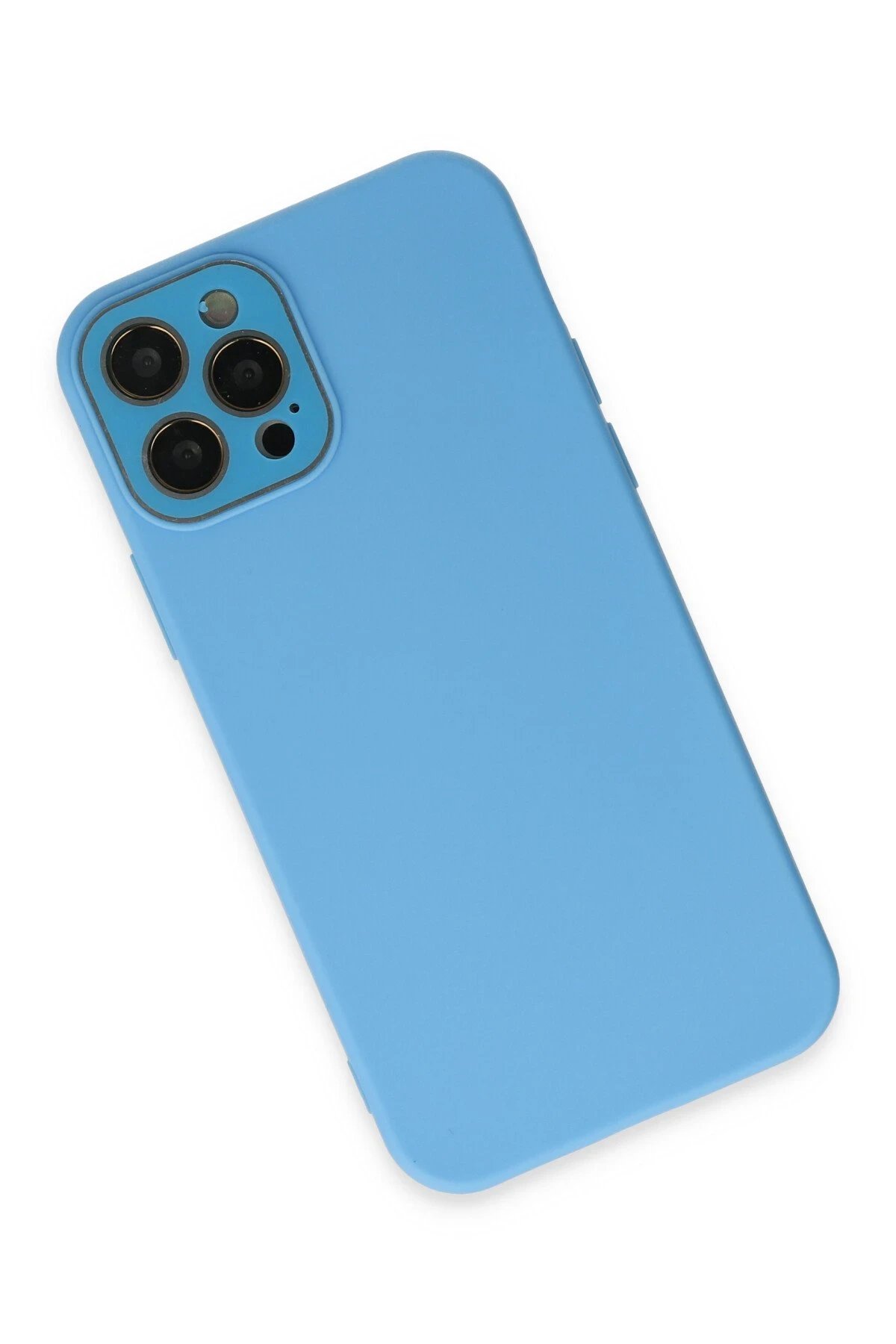 Newface iPhone 12 Pro Kılıf Lansman Glass Kapak - Mavi