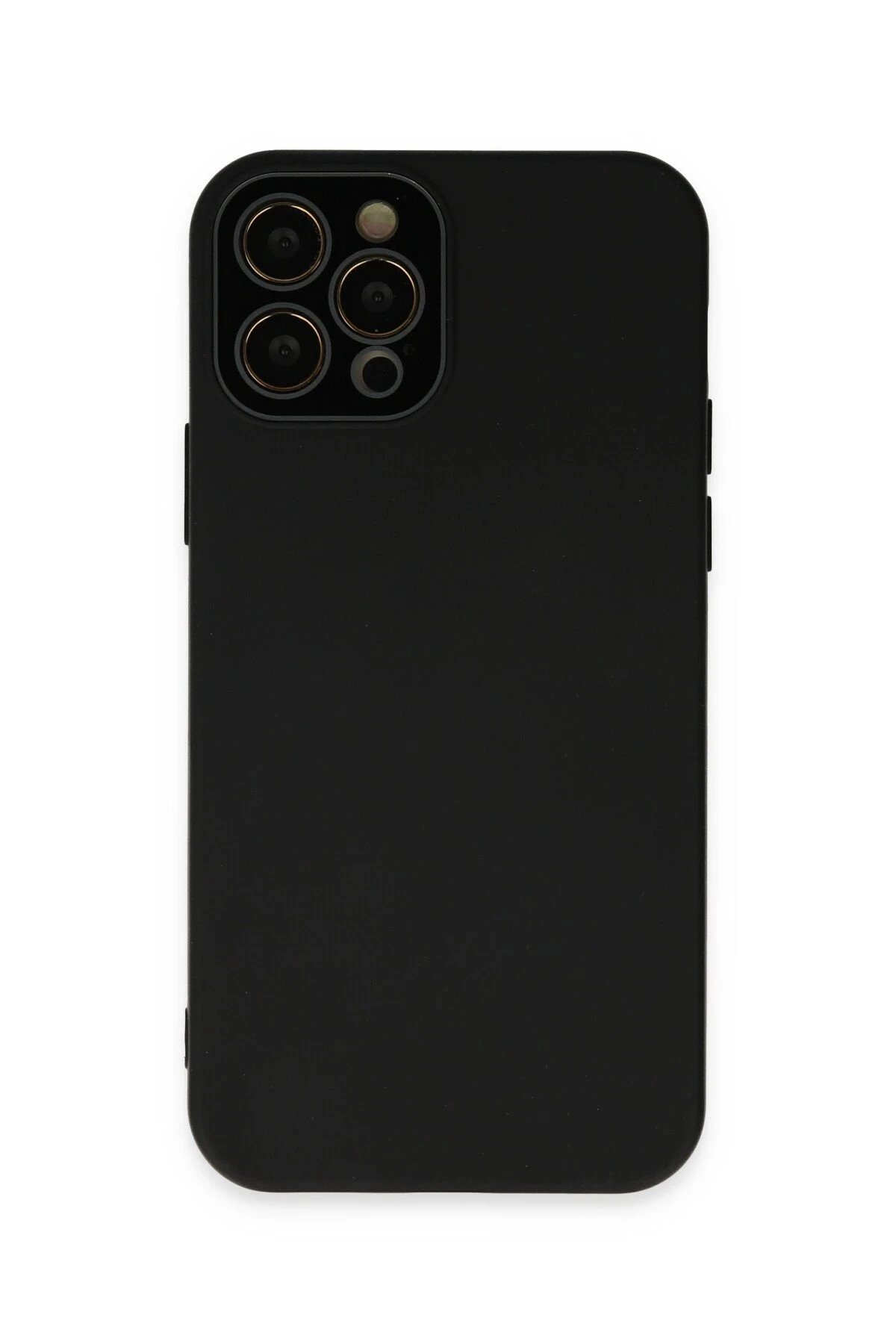 Newface iPhone 12 Pro Max Kılıf Lansman Glass Kapak - Siyah