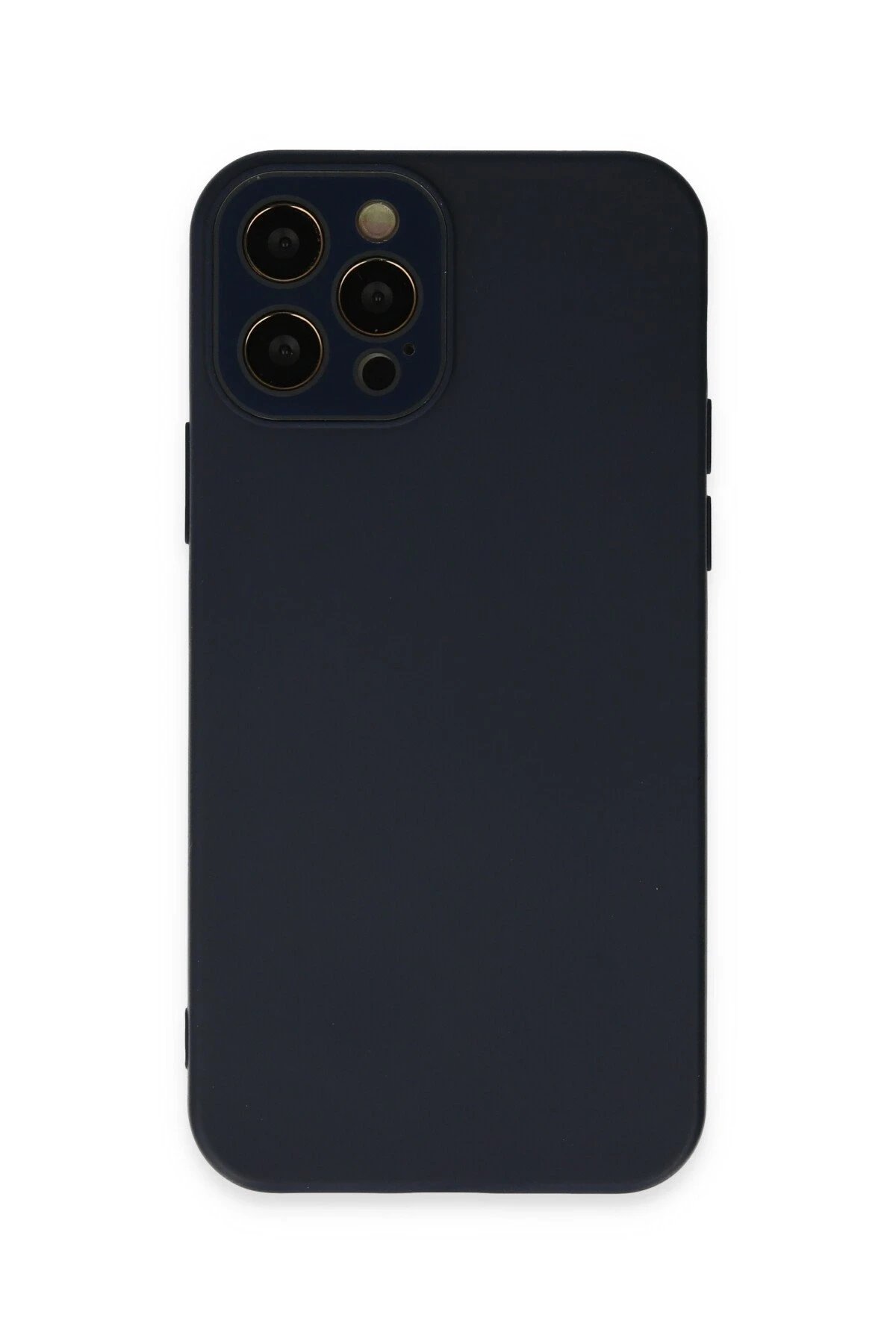 Newface iPhone 12 Pro Max Kılıf Lansman Glass Kapak - Lacivert