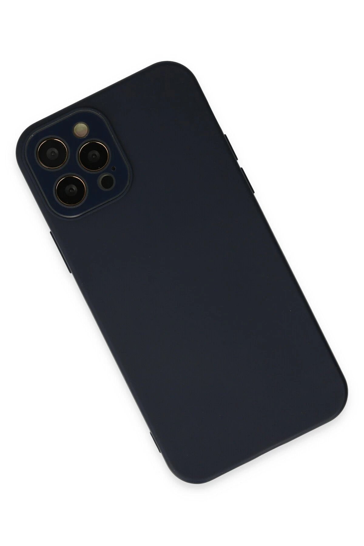 Newface iPhone 12 Pro Max Kılıf Lansman Glass Kapak - Lacivert