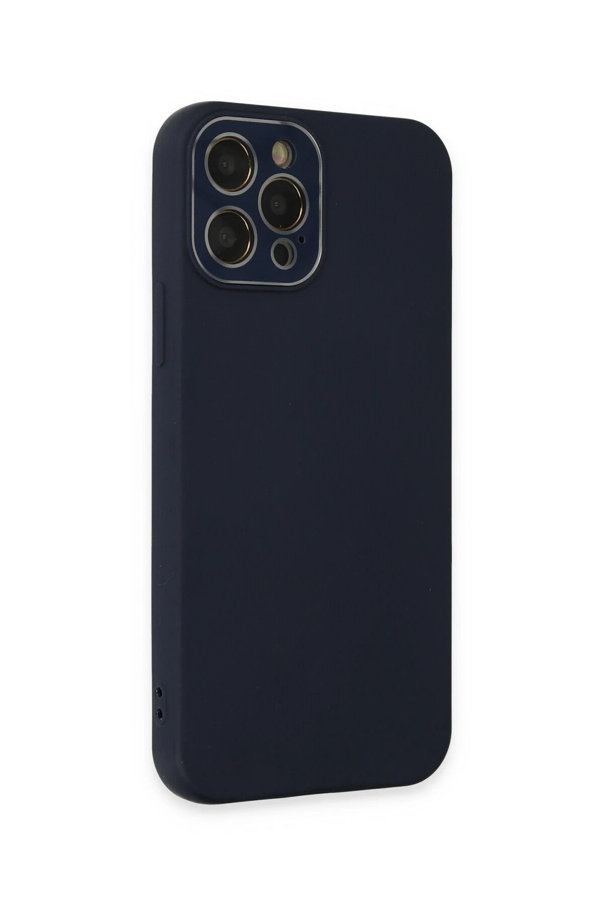 Newface iPhone 12 Pro Max Kılıf Lansman Glass Kapak - Lacivert