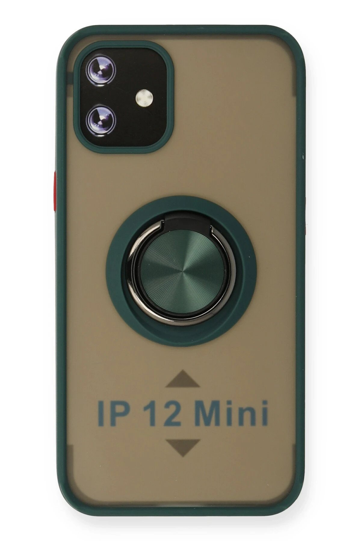 Newface iPhone 12 Kılıf Montreal Yüzüklü Silikon Kapak - Yeşil