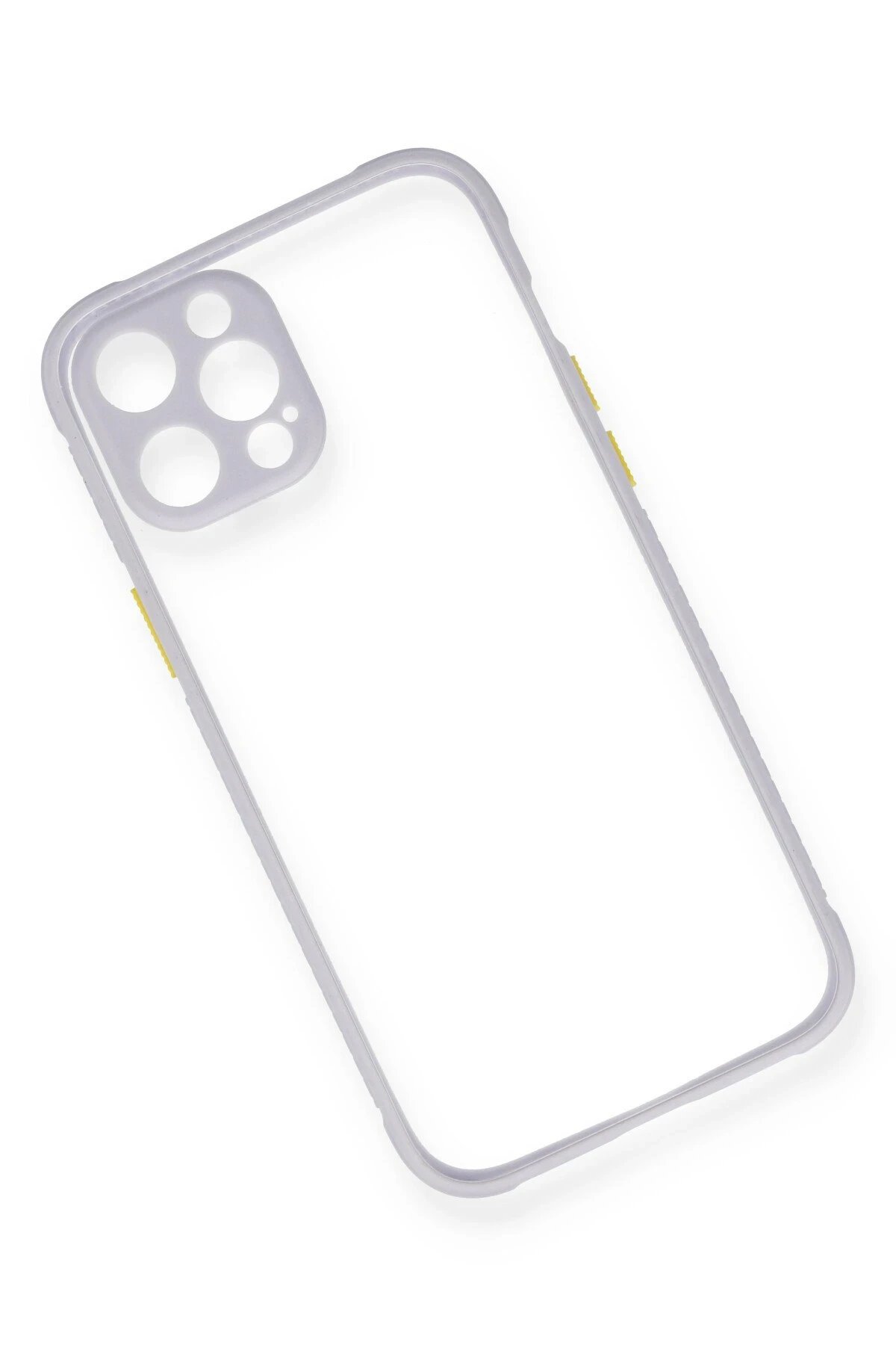 Newface iPhone 12 Pro Kılıf Miami Şeffaf Silikon - Lila