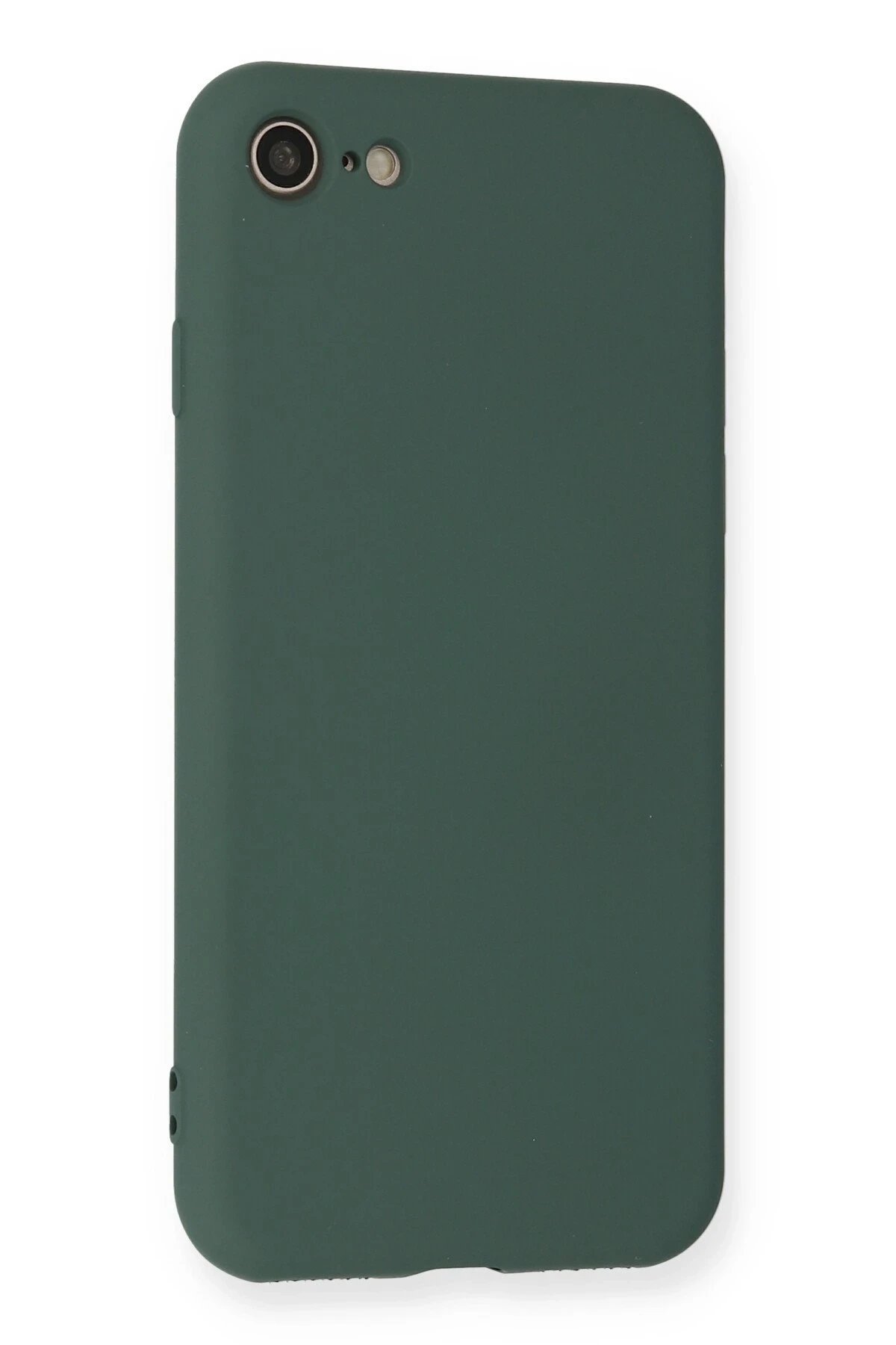 Newface iPhone 7 Kılıf Nano içi Kadife Silikon - Koyu Yeşil