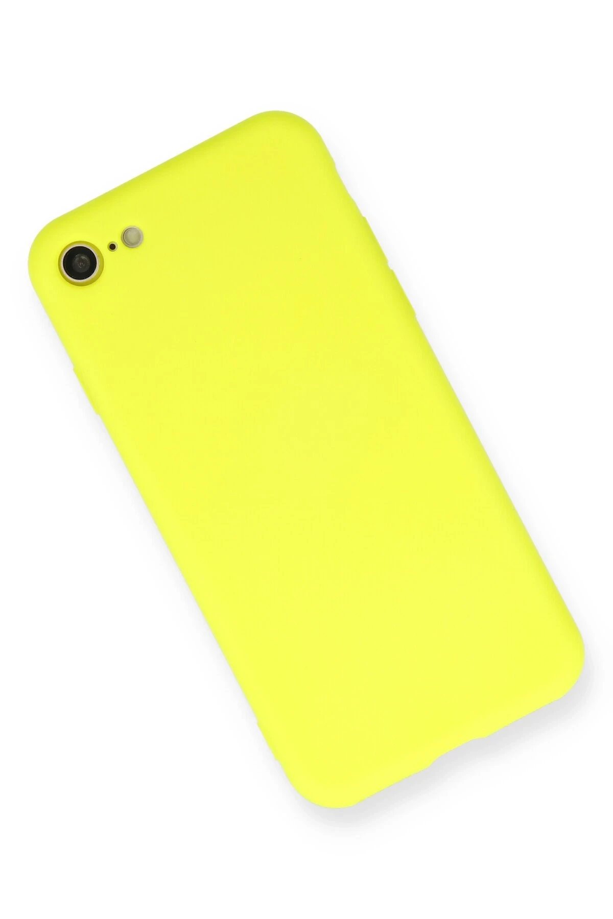 Newface iPhone 7 Kılıf Nano içi Kadife Silikon - Sarı