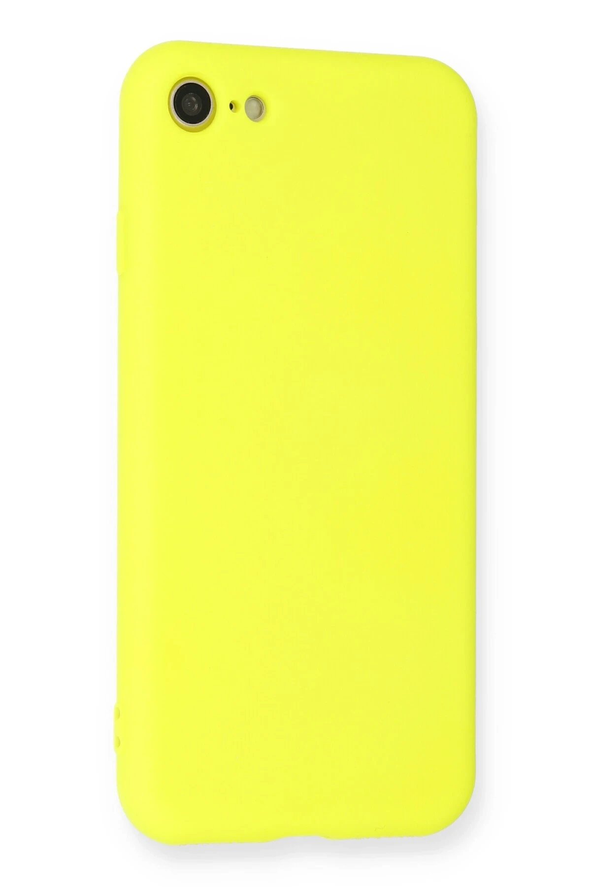 Newface iPhone 7 Kılıf Nano içi Kadife Silikon - Sarı