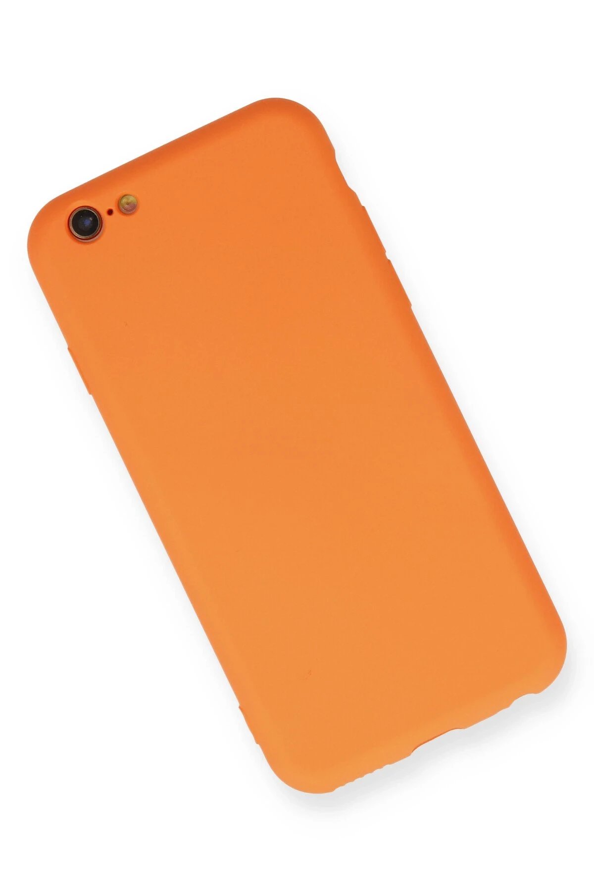 Newface iPhone 6 Kılıf Nano içi Kadife Silikon - Turuncu