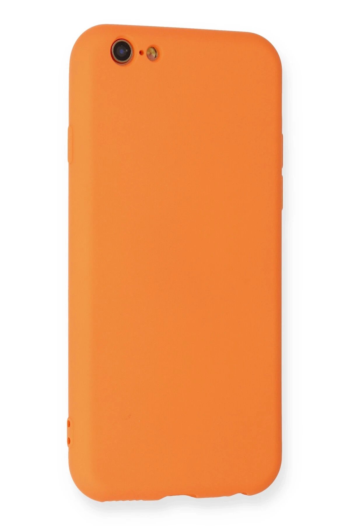 Newface iPhone 6 Kılıf Nano içi Kadife Silikon - Turuncu