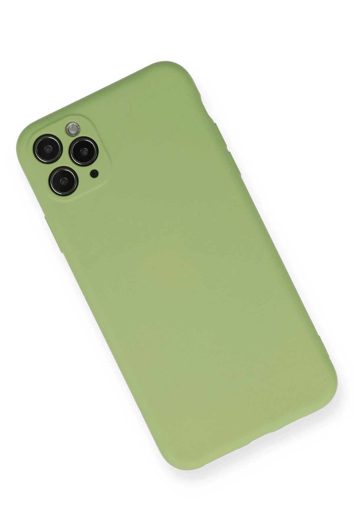 Newface iPhone 11 Pro Max Kılıf Nano içi Kadife Silikon- Yeşil