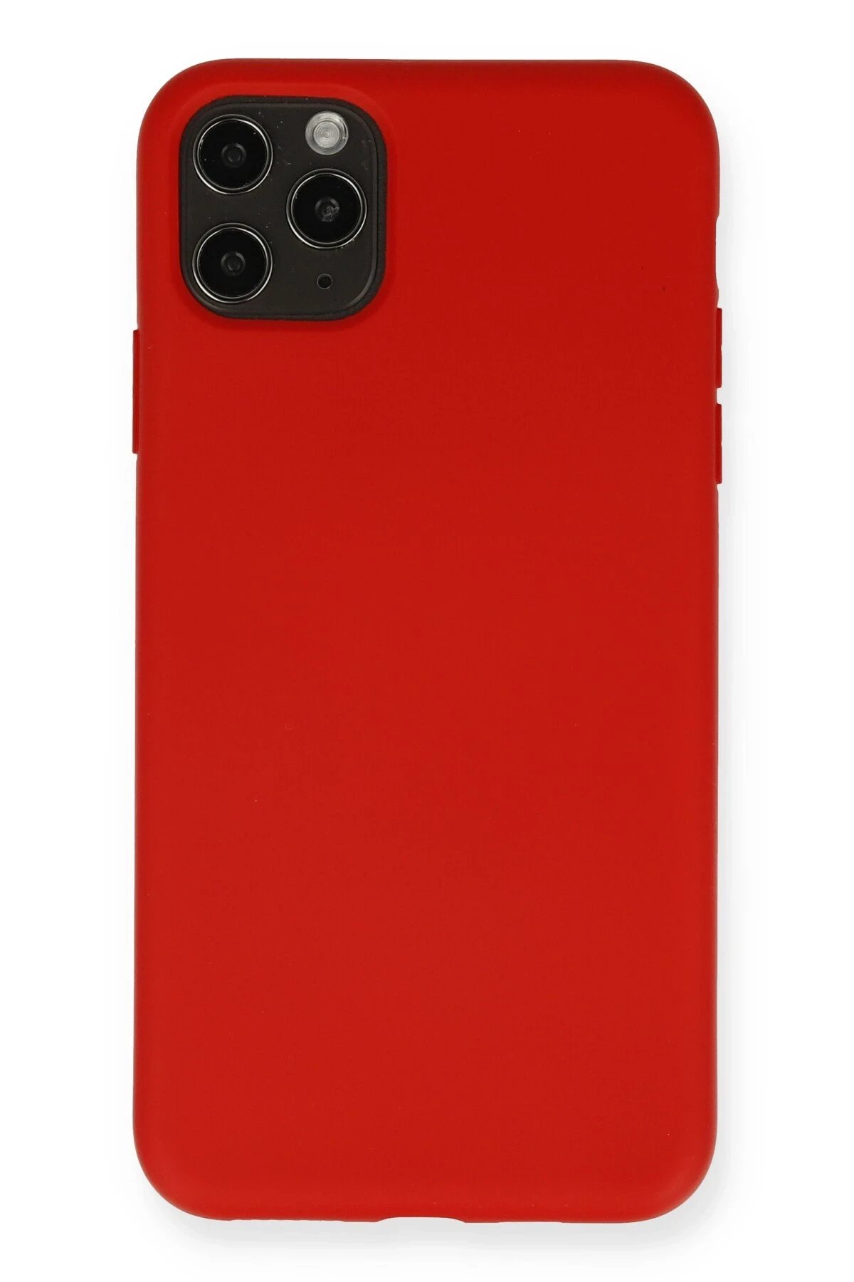 Newface iPhone 11 Pro Max Kılıf Nano içi Kadife Silikon - Kırmızı