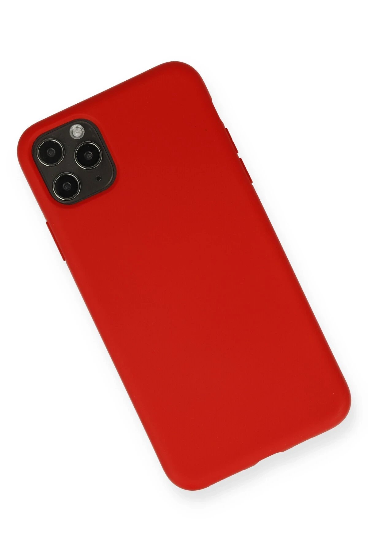 Newface iPhone 11 Pro Max Kılıf Nano içi Kadife Silikon - Kırmızı