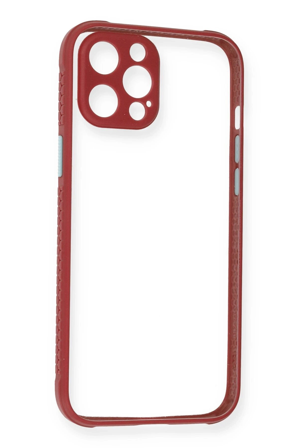 Newface iPhone 12 Pro Max Kılıf Miami Şeffaf Silikon - Fuşya