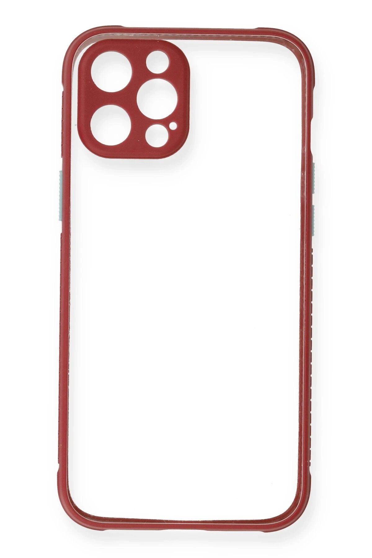 Newface iPhone 12 Pro Max Kılıf Miami Şeffaf Silikon - Fuşya