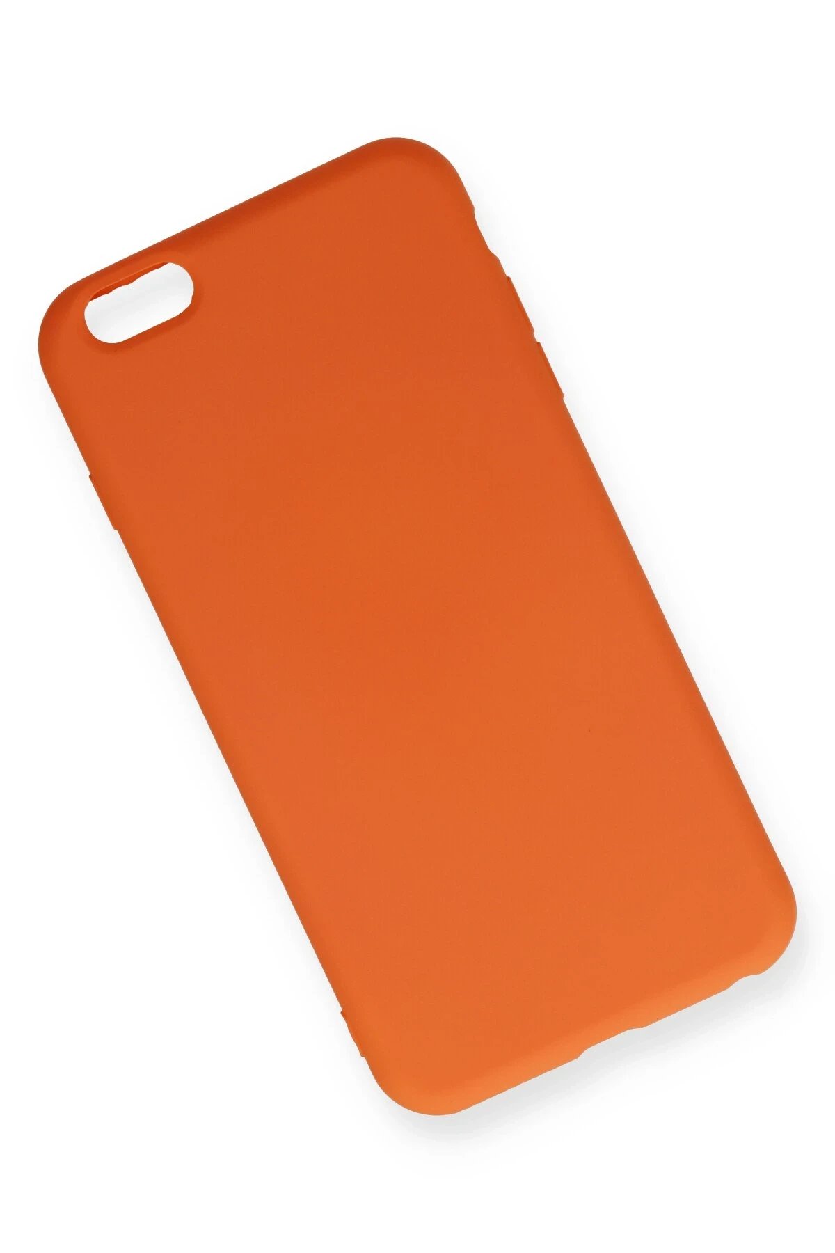 Newface iPhone 6 Plus Kılıf Nano içi Kadife Silikon - Turuncu