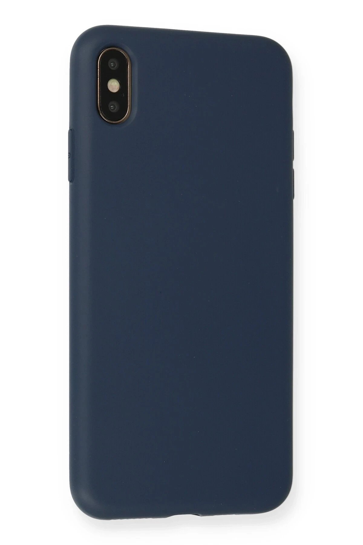 Newface iPhone XS Max Kılıf Nano içi Kadife Silikon - Lacivert