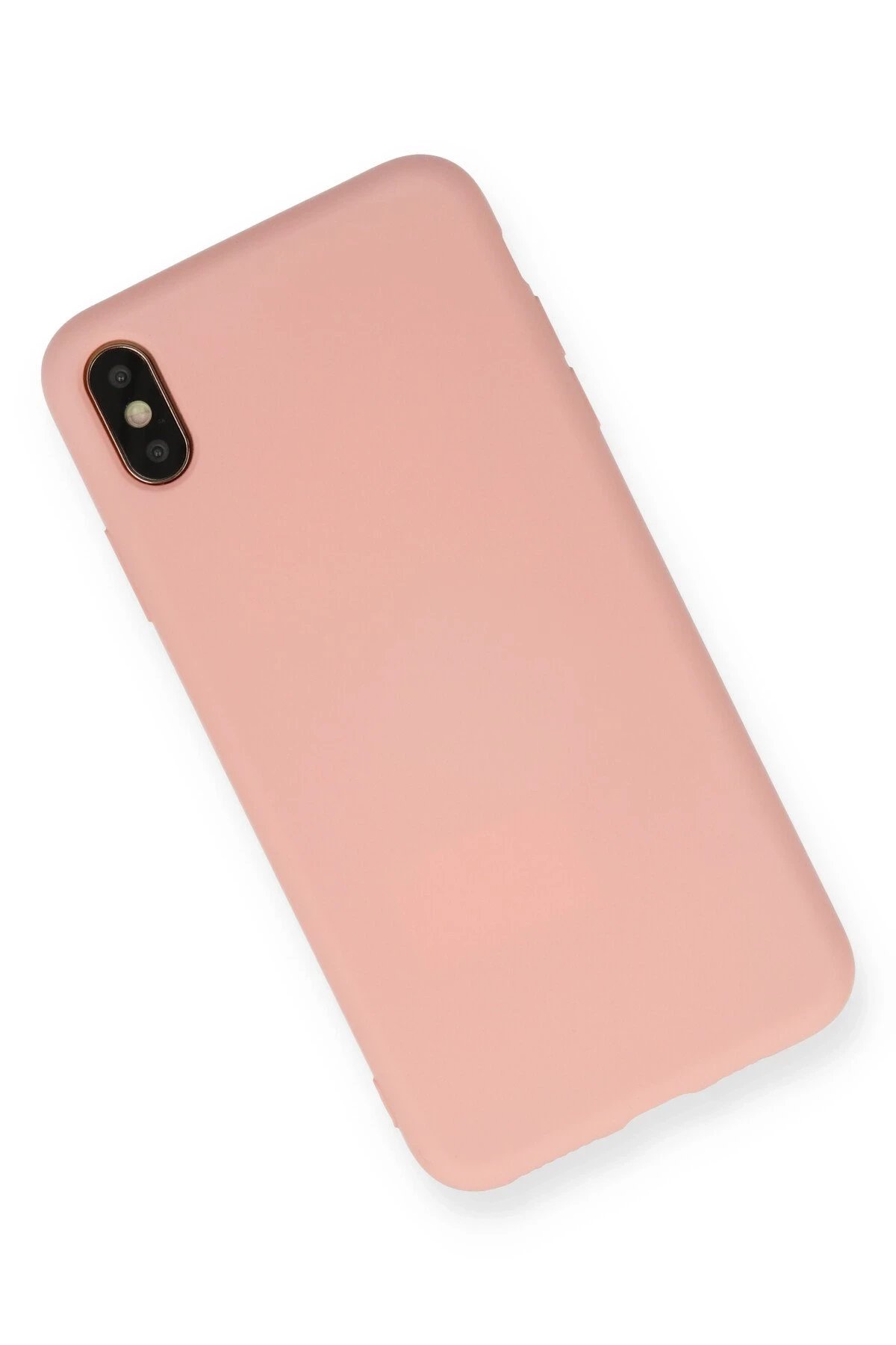 Newface iPhone XS Max Kılıf Nano içi Kadife Silikon - Pudra