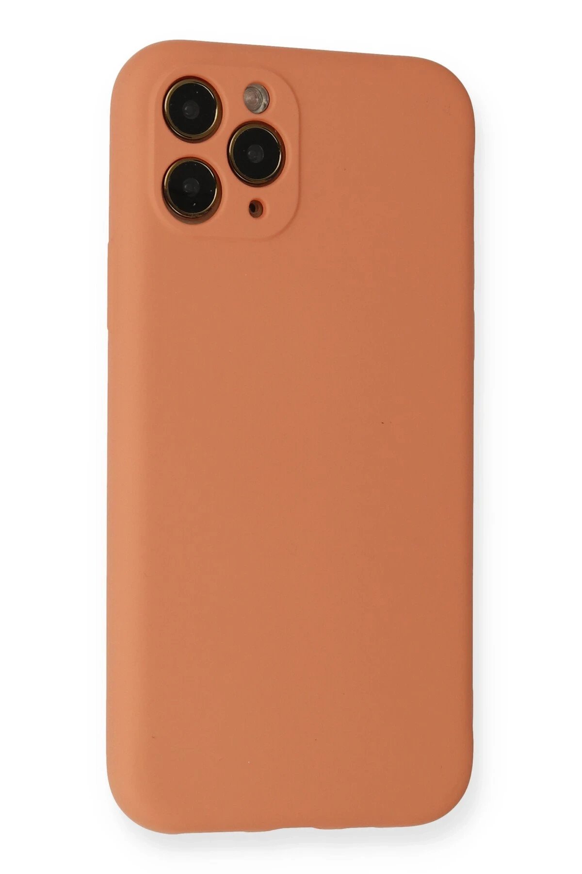 Newface iPhone 11 Pro Kılıf Nano içi Kadife Silikon - Mat Turuncu