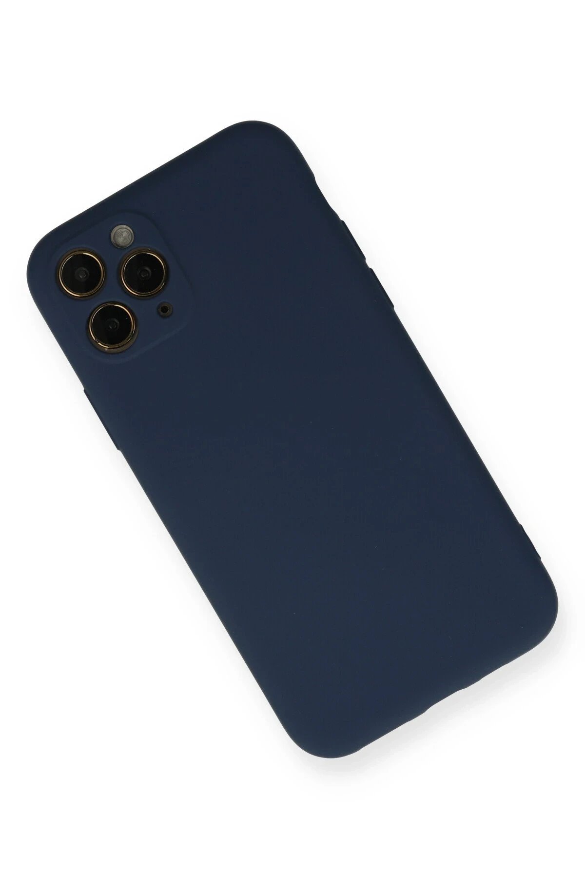 Newface iPhone 11 Pro Kılıf Nano içi Kadife Silikon - Lacivert