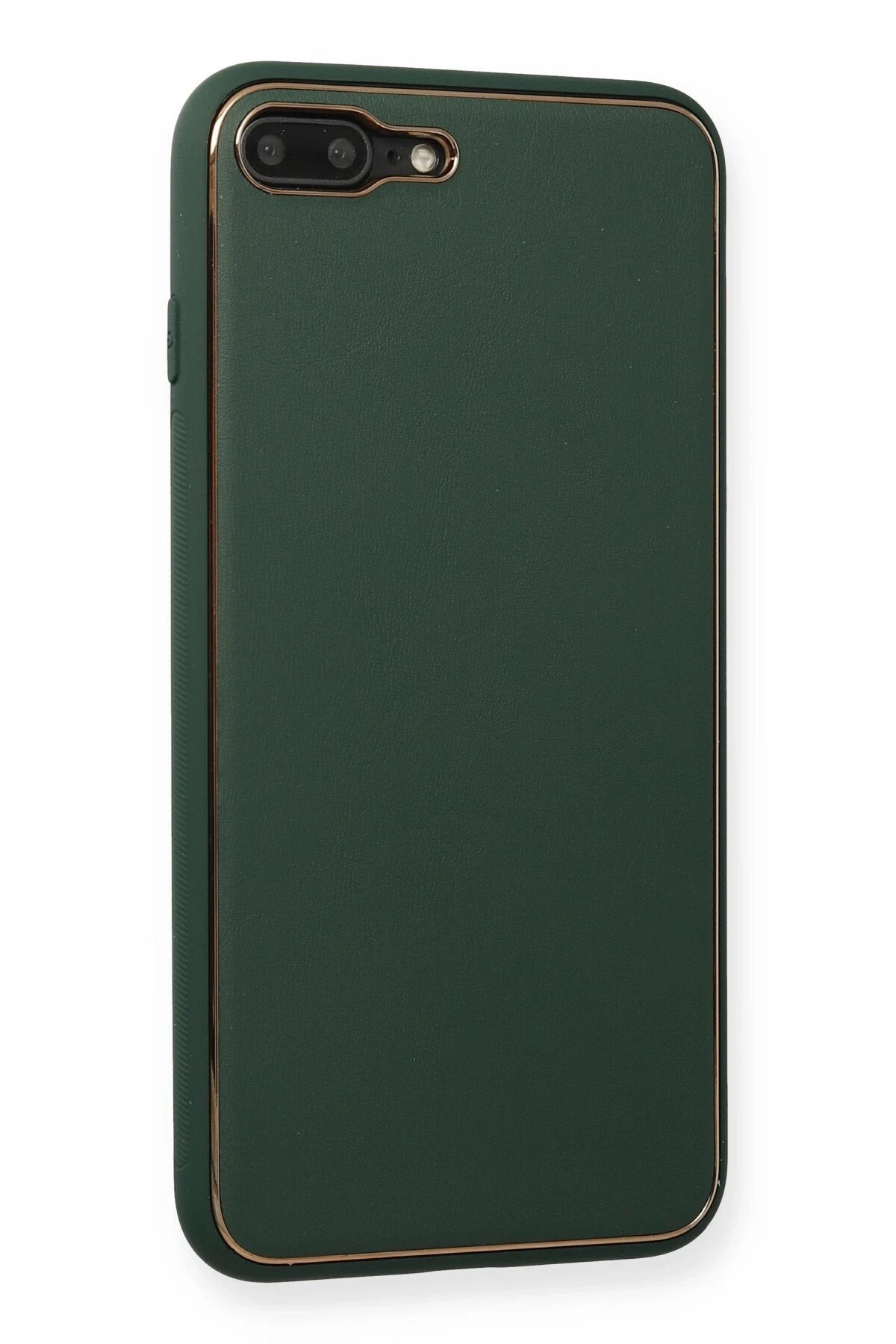 Newface iPhone 7 Plus Kılıf Coco Deri Silikon Kapak - Yeşil