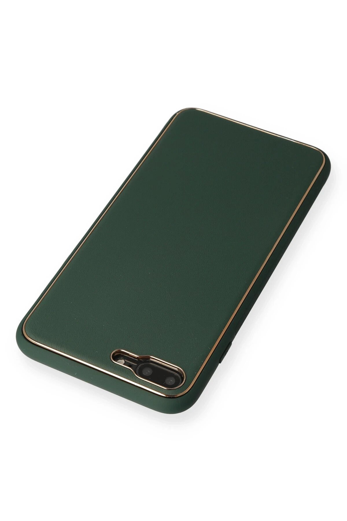 Newface iPhone 7 Plus Kılıf Coco Deri Silikon Kapak - Yeşil