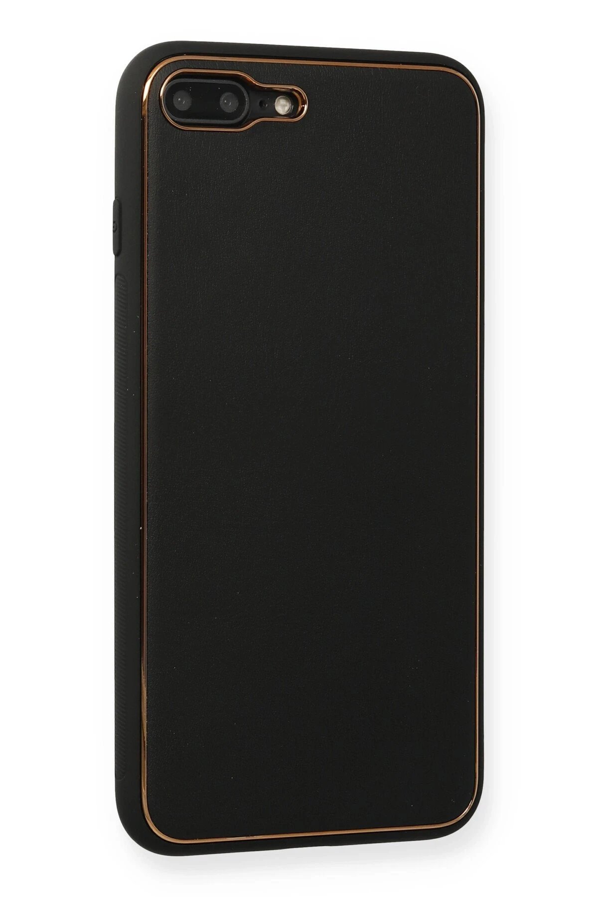 Newface iPhone 7 Plus Kılıf Coco Deri Silikon Kapak - Siyah