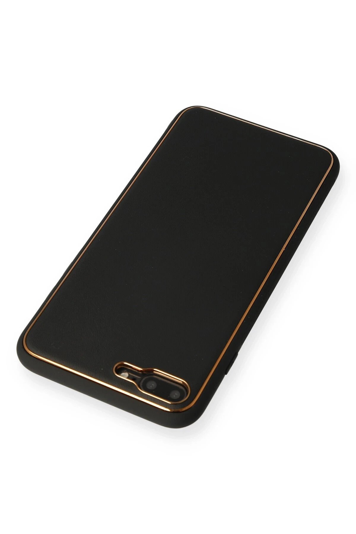 Newface iPhone 7 Plus Kılıf Coco Deri Silikon Kapak - Siyah