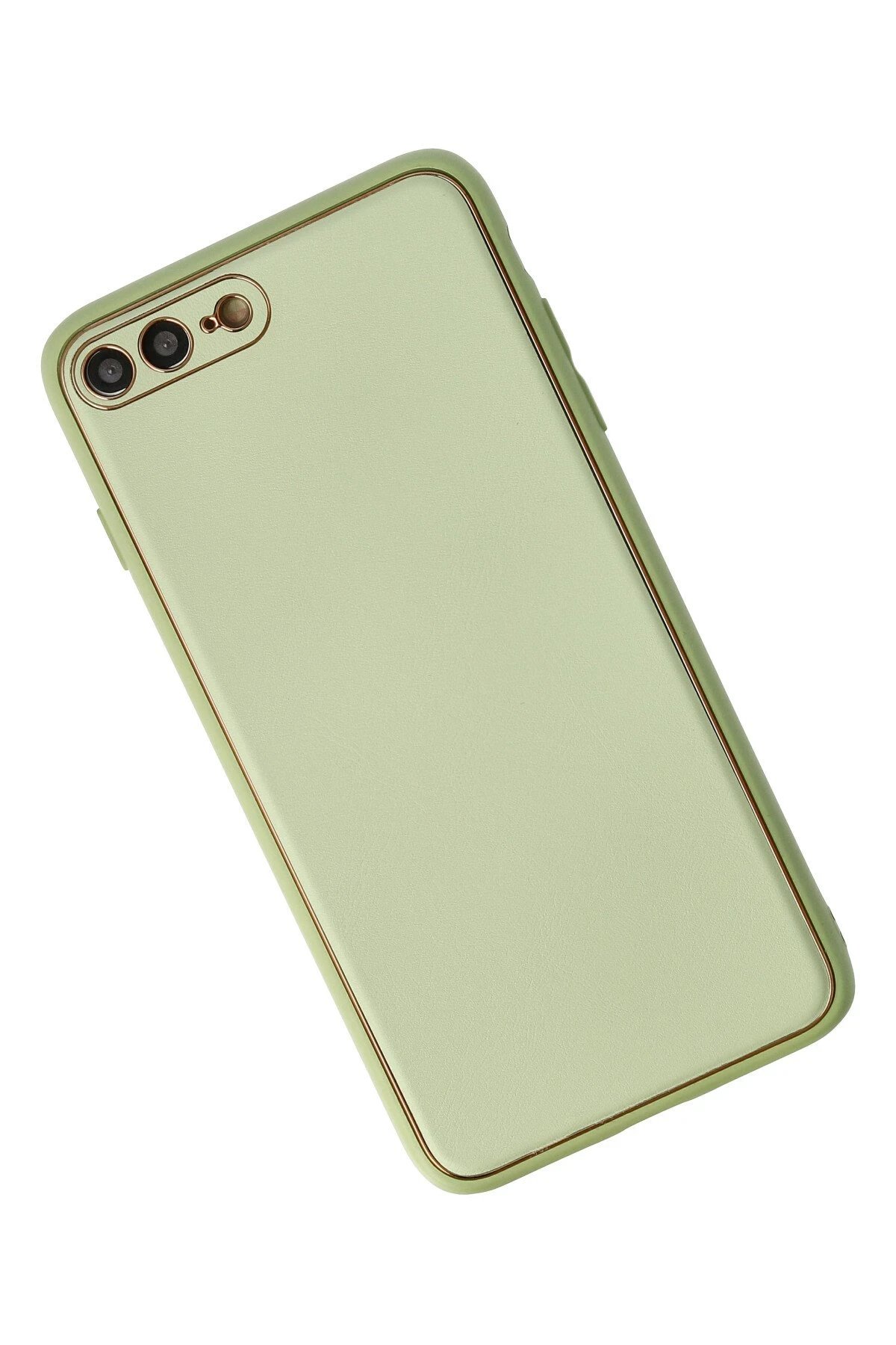 Newface iPhone 7 Plus Kılıf Coco Deri Silikon Kapak - Açık Yeşil