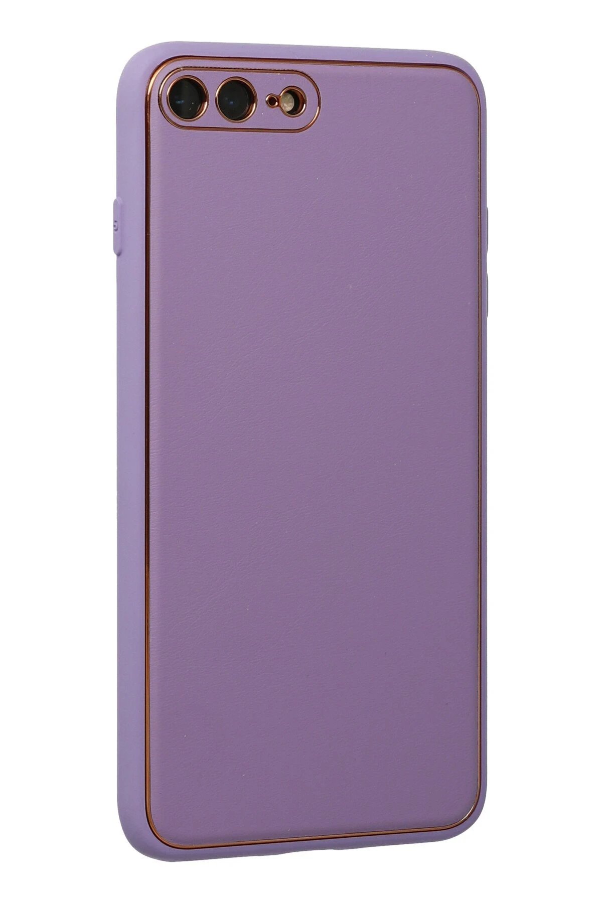 Newface iPhone 7 Plus Kılıf Coco Deri Silikon Kapak - Lila