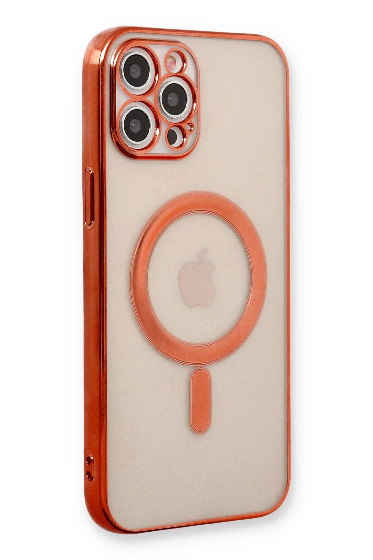 Newface iPhone 12 Pro Kılıf Magneticsafe Lazer Silikon - Kırmızı