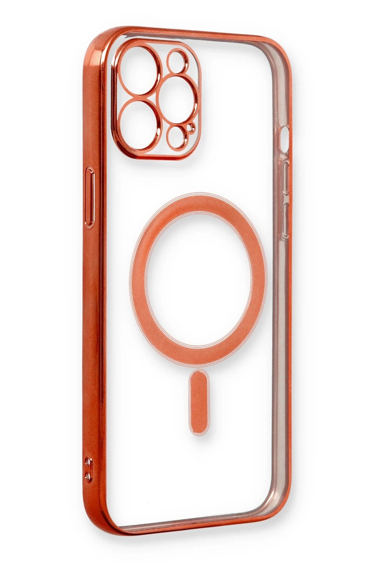 Newface iPhone 12 Pro Kılıf Magneticsafe Lazer Silikon - Kırmızı