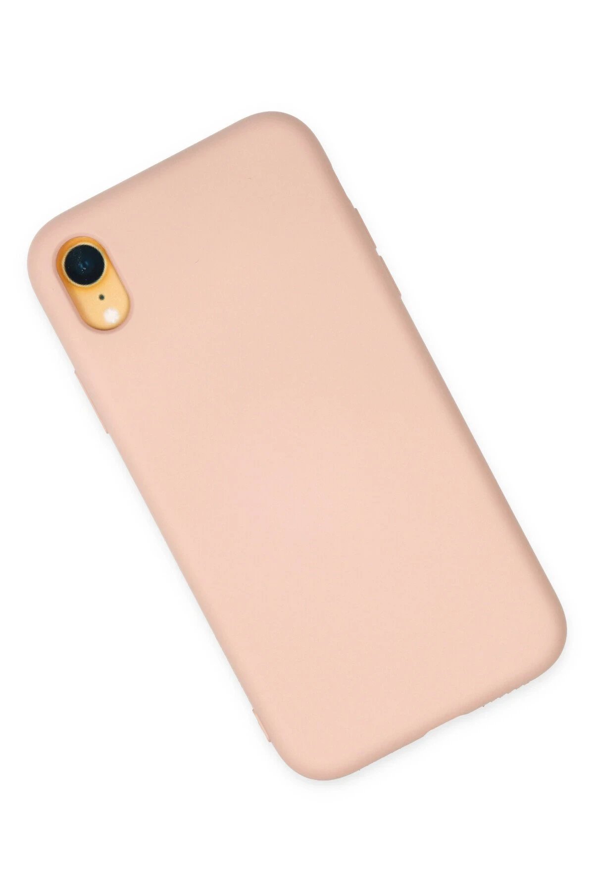 Newface iPhone XR Kılıf Nano içi Kadife Silikon - Pudra