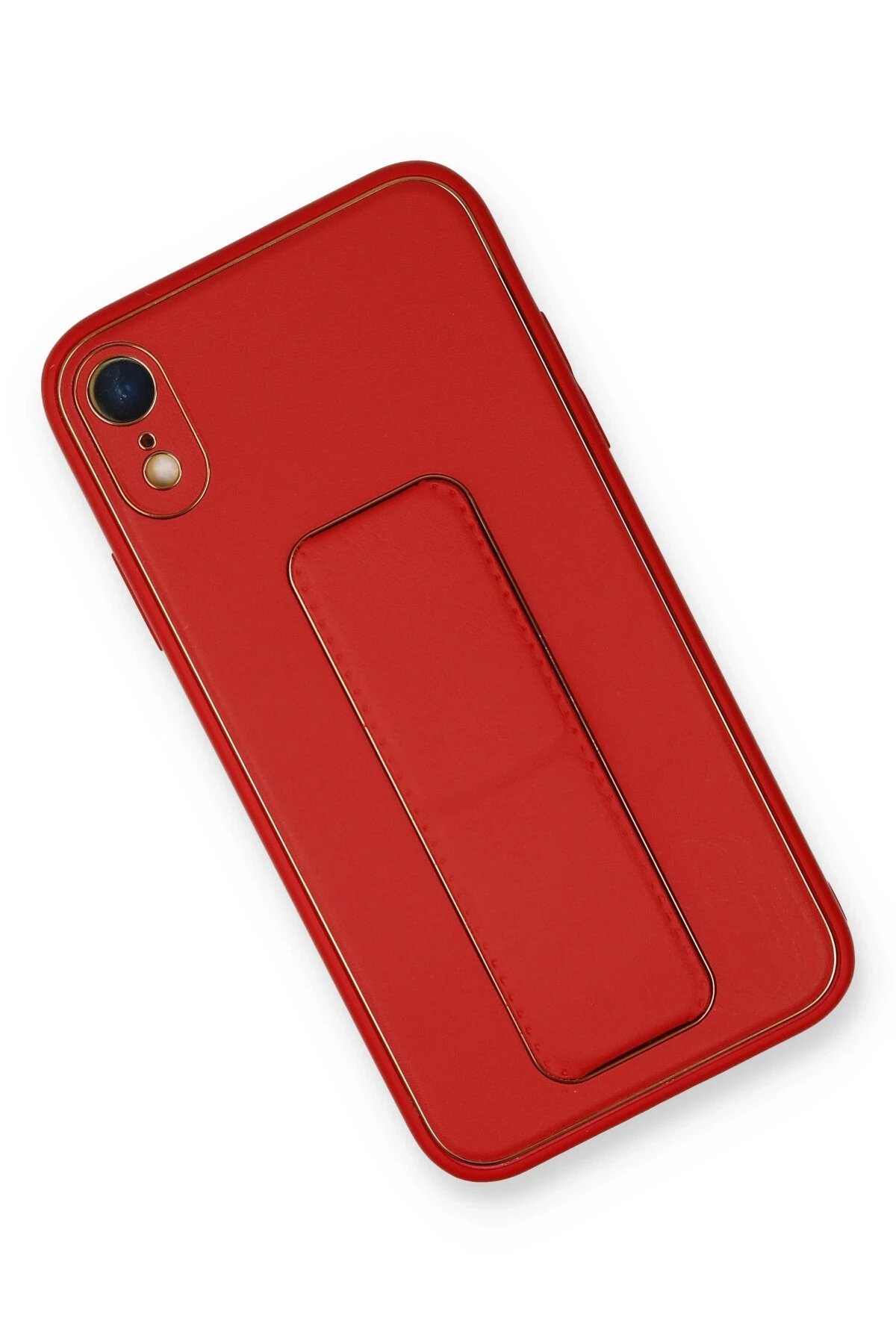 Newface iPhone XR Kılıf Coco Deri Standlı Kapak - Kırmızı