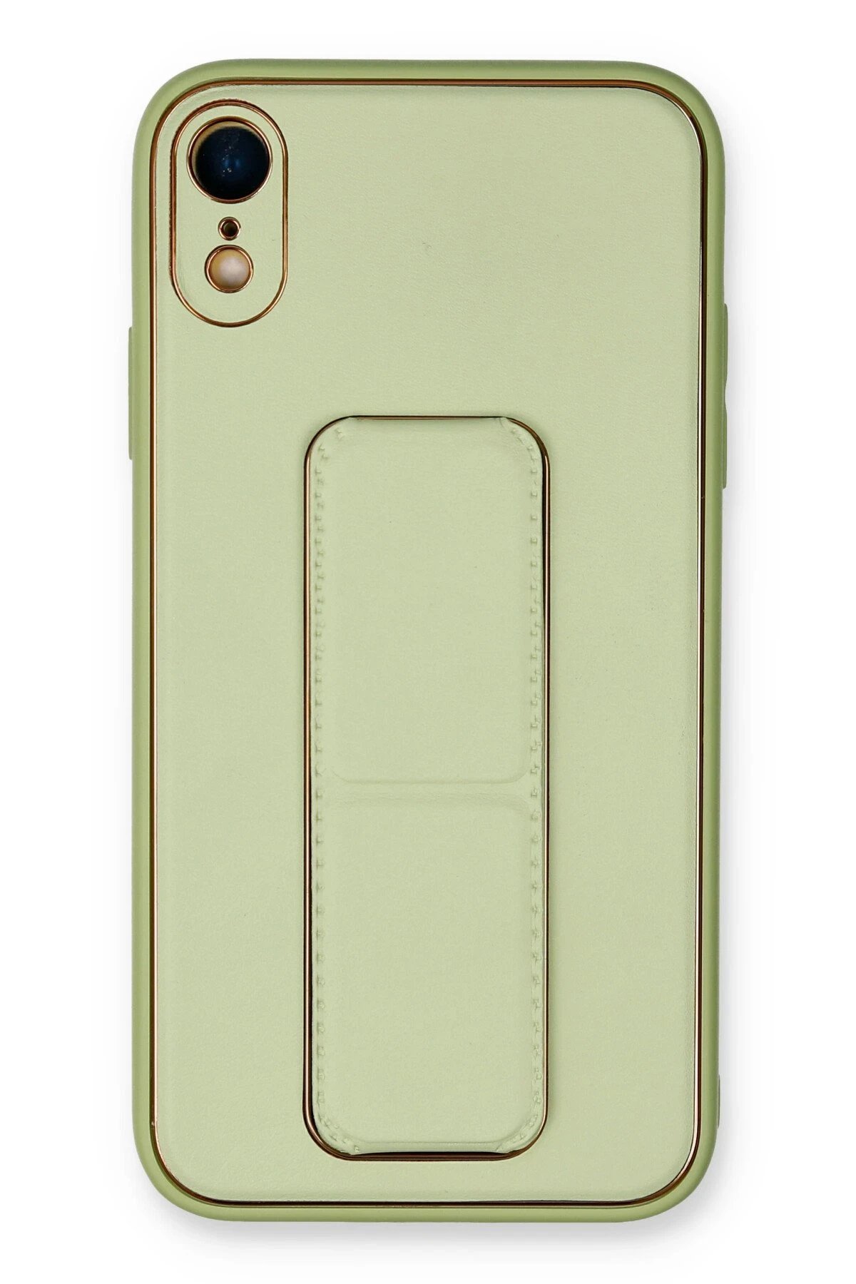 Newface iPhone XR Kılıf Coco Deri Standlı Kapak - Su Yeşili