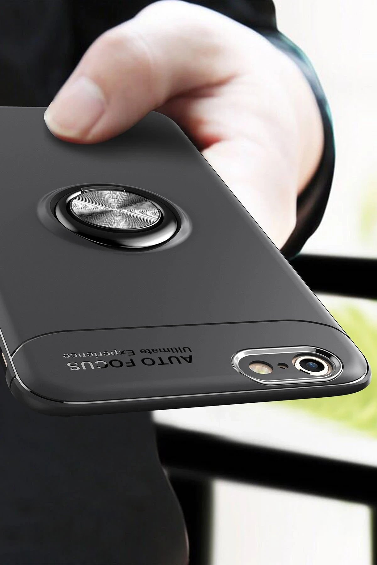 Newface iPhone 6 Kılıf Range Yüzüklü Silikon - Kırmızı