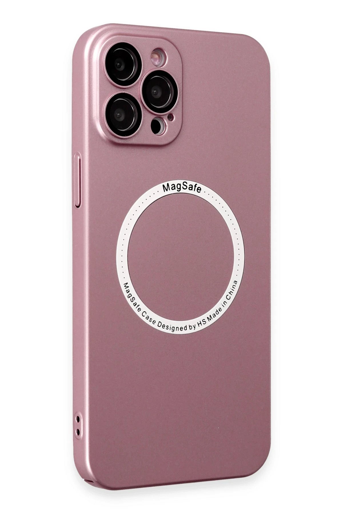 Newface iPhone 12 Pro Max Kılıf Jack Magneticsafe Lens Silikon - Rose Gold
