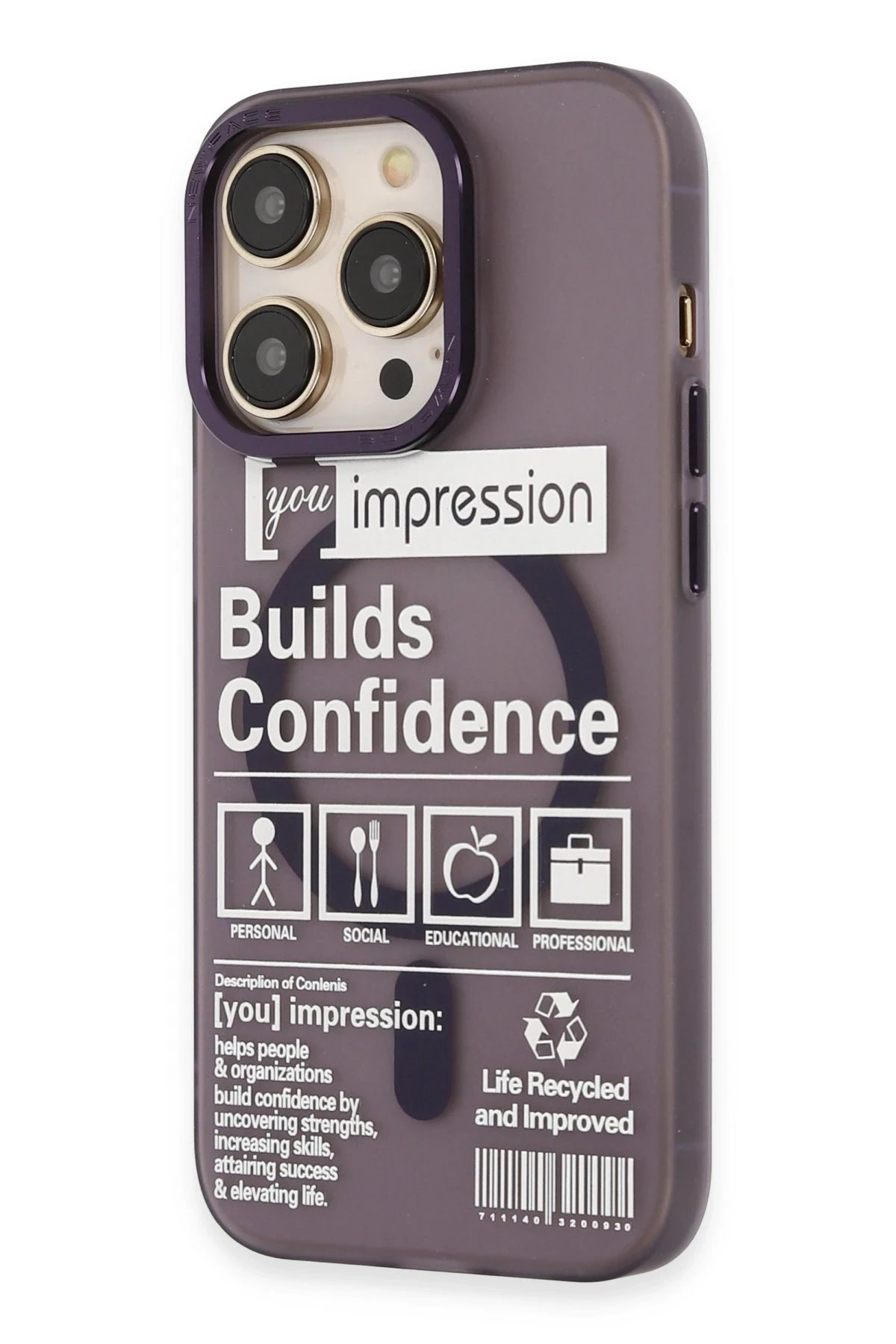 Newface iPhone 14 Pro Kılıf Apollo Magneticsafe Desenli Kapak - Apollo Mor - 6