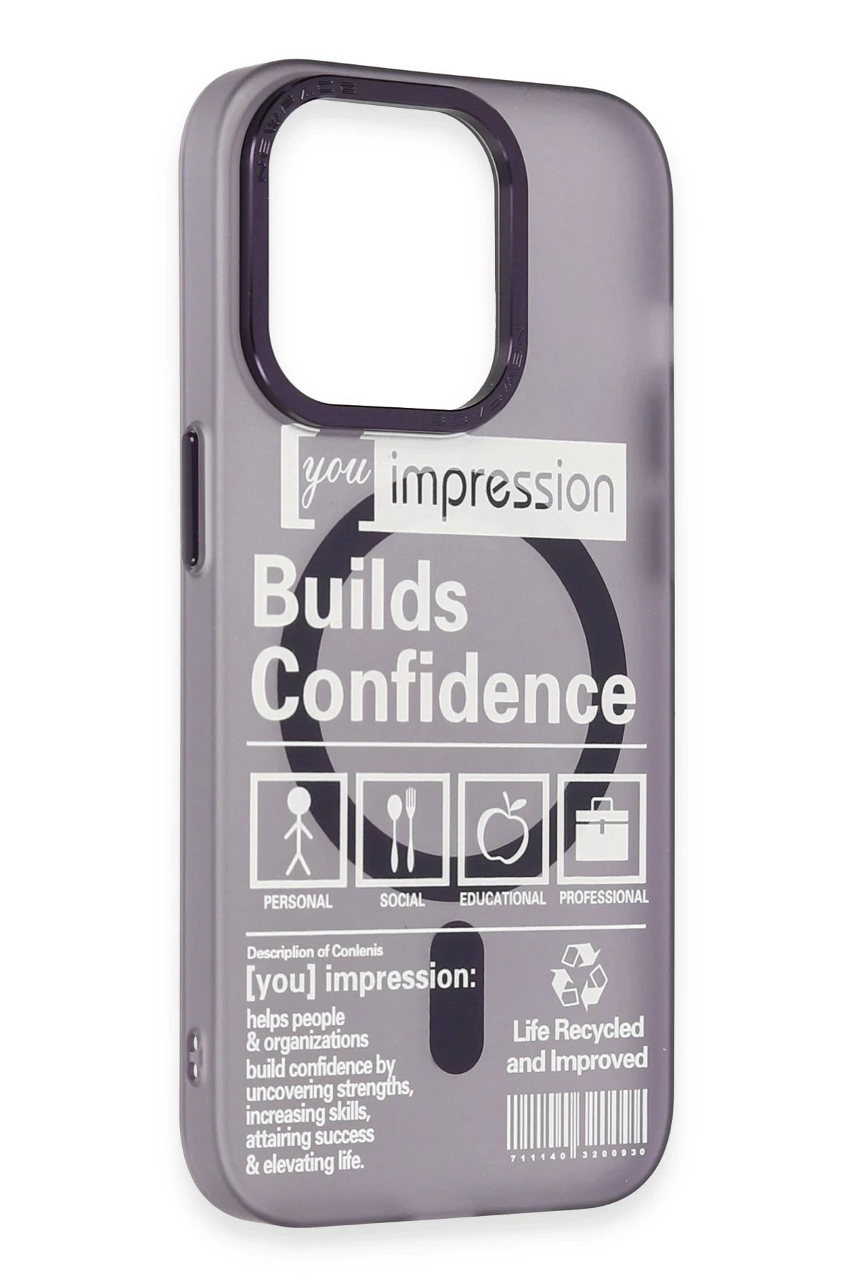 Newface iPhone 14 Pro Kılıf Apollo Magneticsafe Desenli Kapak - Apollo Mor - 6