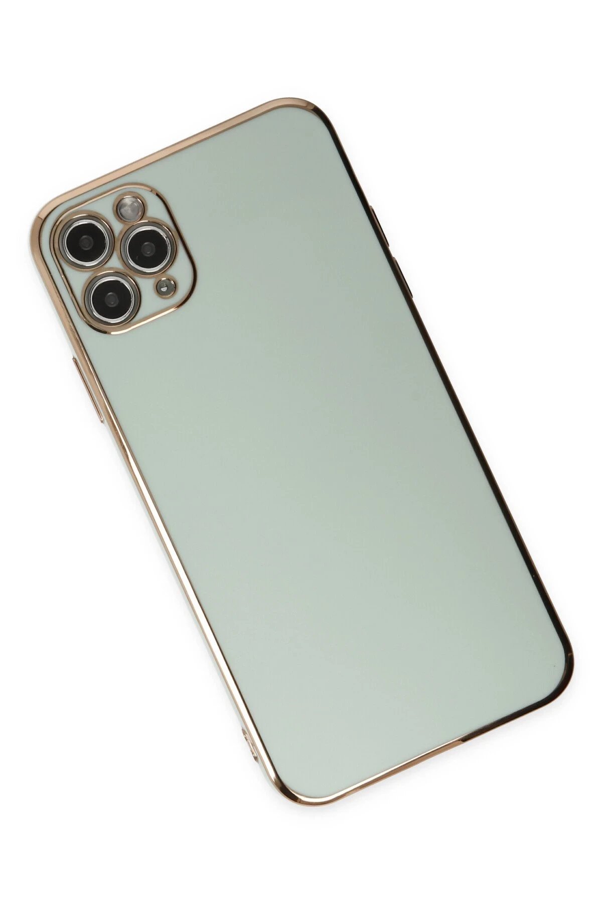 Newface iPhone 11 Pro Max Kılıf Volet Silikon - Açık Yeşil