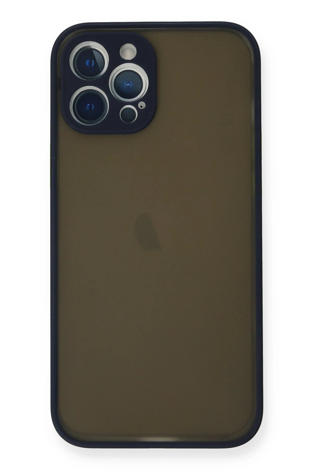 Newface iPhone 12 Pro Max Kılıf Montreal Silikon Kapak - Lacivert