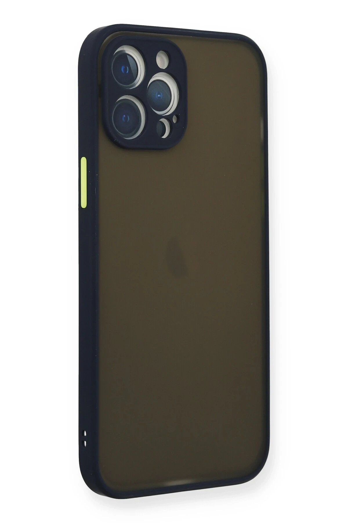 Newface iPhone 12 Pro Max Kılıf Montreal Silikon Kapak - Lacivert